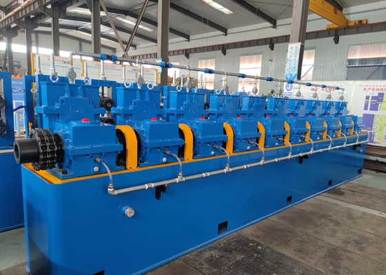 Blauwe hoogfrequente koolstofstaalbuis Max 90m/min Energiebesparende staalbuis productielijn