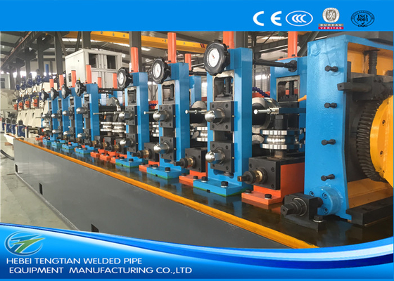 ERW60 Industriële buismachine Blauwe kleur Hoogfrequente vierkantbuismolen