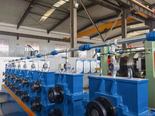 Hoogfrequente gelaste buisfabriek HG426 Laspijpmachine Carbon Steel Blauw Voor de bouw Op maat gemaakt Productie